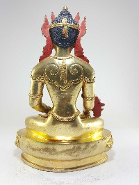 Medicine Buddha Statue [full Fire Gold Plated] With [painted Face]