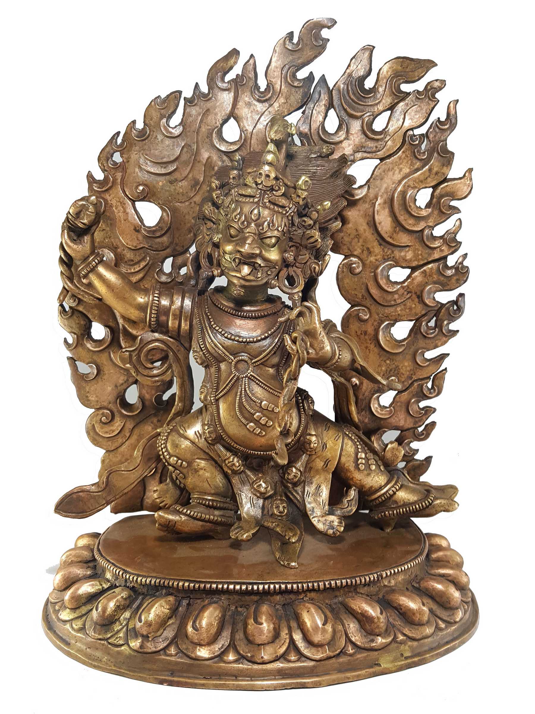 30 Year Old Vajrapani [chana Dorje] Statue With New Bronze Finishing