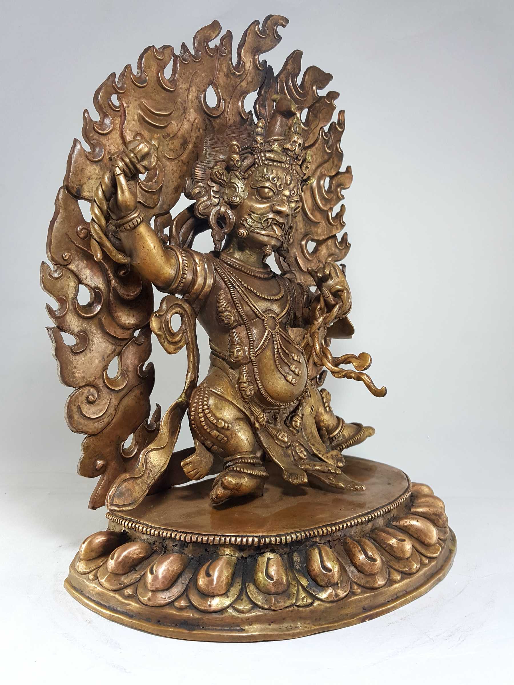 30 Year Old Vajrapani [chana Dorje] Statue With New Bronze Finishing