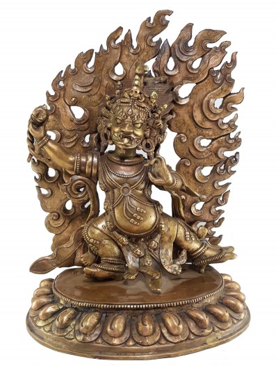 Old Stock Statue Of Vajrapani [chana Dorje] Bronze Finishing