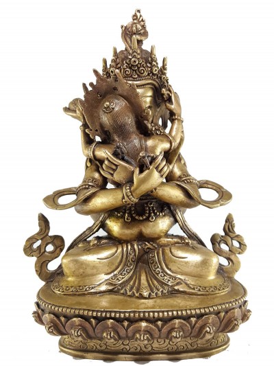 High Quality Statue Of Vajradhara With Consort, [shakti], Yab-yum Bronze Finishing