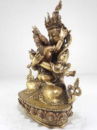 High Quality Statue Of Vajradhara With Consort, [shakti], Yab-yum Bronze Finishing