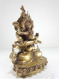 High Quality Statue Of Vajradhara With Consort, [shakti], Yab-yum Bronze Finishing