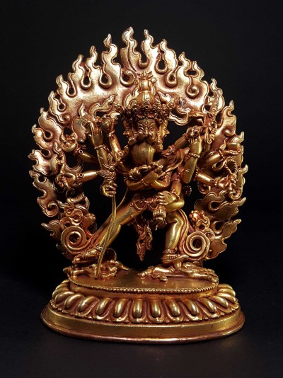 Statue Of Chakrasamvara - Heruka [full Gold Plated], [fine Quality] Chakrasamvara - Heruka