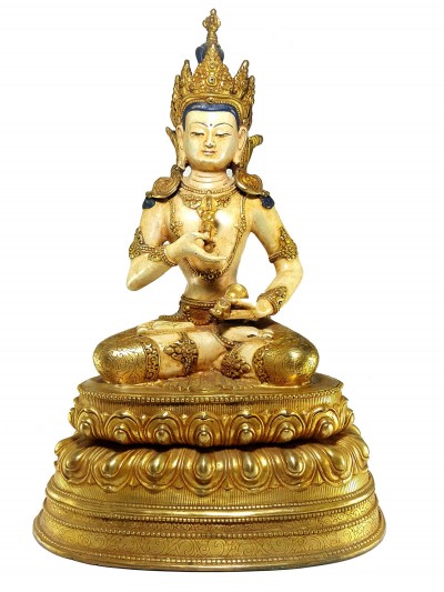 Statue Of Vajrasattva Gold Plated And Traditional Color Finishing