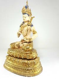 Statue Of Vajrasattva Gold Plated And Traditional Color Finishing