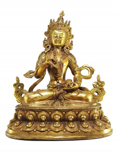 Statue Of Vajrasattva [full Gold Plated], [antique Finishing]