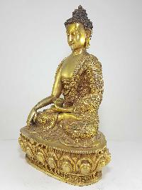Statue Of Shakyamuni Buddha With Buddha Life Story Hand Carving, [full Gold Plated], [face] And [antique Finishing]