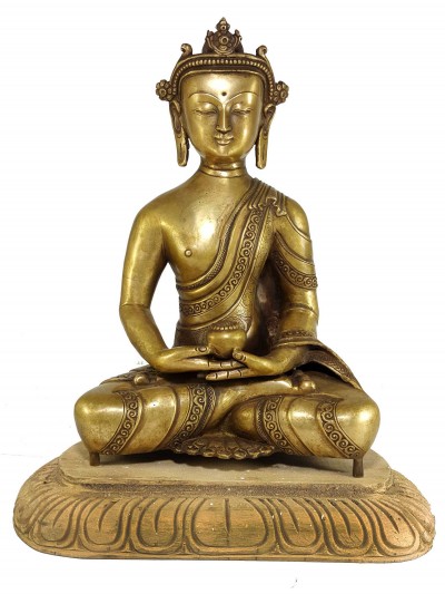 * Exclusive * - Original Statue Of Amitabha Buddha In Bronze Finishing