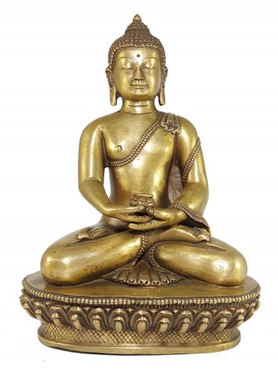 * Exclusive * - Original Statue Of Amitabha Buddha In Bronze Finishing