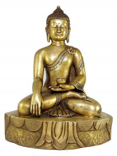 * Exclusive * - Original Statue Of Shakyamuni Buddha In Bronze Finishing