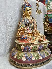 Statue Of Padmasambhava, [traditional Color Finishing], [big Statue]