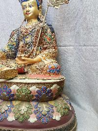 Statue Of Padmasambhava, [traditional Color Finishing], [big Statue]