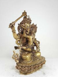 Statue Of Manjushri With Consort, [shakti], Yab-yum Bronze Finishing.