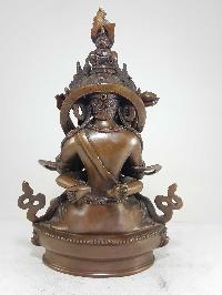 Statue Of Vajradhara With Consort, [shakti], Yab-yum Chocolate Oxidized