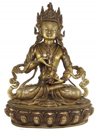 Original Statue Of Vajrasattva In Natural Bronze Finishing
