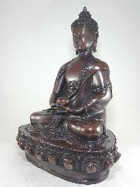 Statue Of Amitabha Buddha In Dark Chocolate Oxidation
