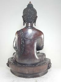 Statue Of Amitabha Buddha In Dark Chocolate Oxidation