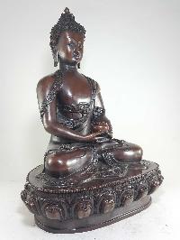 Statue Of Amitabha Buddha In Dark Chocolate Oxidation