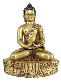 Statue Set Of Shakyamuni Buddha, Amitabha Buddha And Medicine Buddha In Bronze Finishing