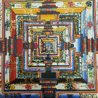 Real Gold Tibetan Kalachakra Mandala Thangka [color Variation 6]
