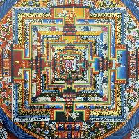 Tibetan Kalachakra Mandala Thangka [color Variation 4]