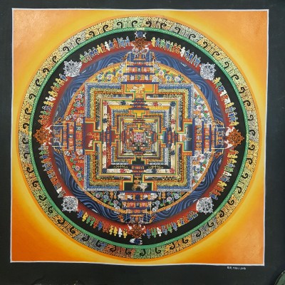 Tibetan Kalachakra Mandala Thangka [color Variation 1]