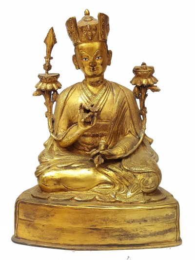Statue Of Karmapa [full Fire Gold Plated] And [antique Finishing]