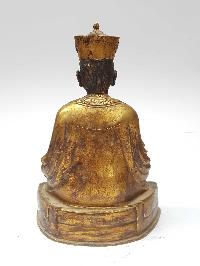 Statue Of Karmapa [full Fire Gold Plated] And [antique Finishing]