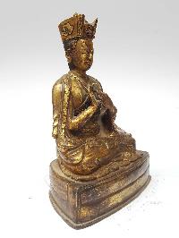 Statue Of Karmapa [full Fire Gold Plated] And [antique Finishing]