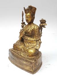 Statue Of 5th Karmapa Lama, Deshin Shekpa [full Fire Gold Plated] And [antique Finishing]
