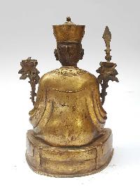 Statue Of 5th Karmapa Lama, Deshin Shekpa [full Fire Gold Plated] And [antique Finishing]