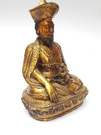 Statue Of The 4th Zhabdrung Rinpoche [full Fire Gold Plated], And [antique Finishing]