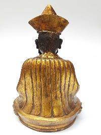 Statue Of The 4th Zhabdrung Rinpoche [full Fire Gold Plated], And [antique Finishing]