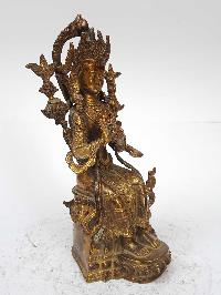 Statue Of Maitreya Buddha [full Fire Gold Plated], And [antique Finishing]