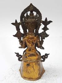 Statue Of Maitreya Buddha [full Fire Gold Plated], And [antique Finishing]