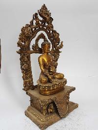 Statue Of Medicine Buddha [full Fire Gold Plated], And [antique Finishing]