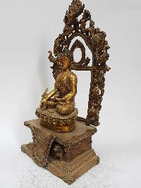 Statue Of Medicine Buddha [full Fire Gold Plated], And [antique Finishing]