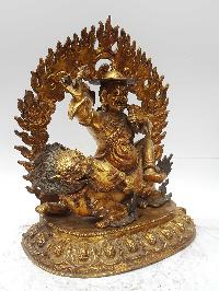 Statue Of Dorje Legpa [full Fire Gold Plated], And [antique Finishing]