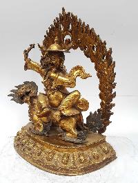 Statue Of Dorje Legpa [full Fire Gold Plated], And [antique Finishing]