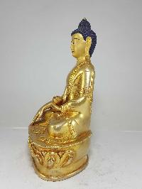 Statue Of Shakyamuni Buddha [full Fire Gold Plated], With [painted Face]