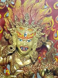 Copper Statue Of Kurukulla [full Fire Gold Plated], With [painted Face], Wangyi Lhamo, Red Tara