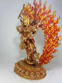 Copper Statue Of Kurukulla [full Fire Gold Plated], With [painted Face], Wangyi Lhamo, Red Tara