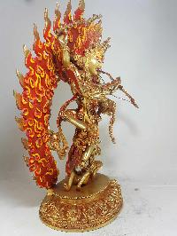 Copper Statue Of Kurukulla [full Fire Gold Plated], With [painted Face], Wangyi Lhamo, Red Tara