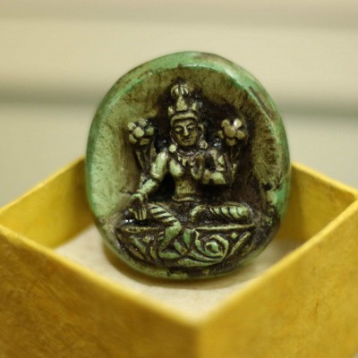 [real Turquoise], Statue Of Green Tara