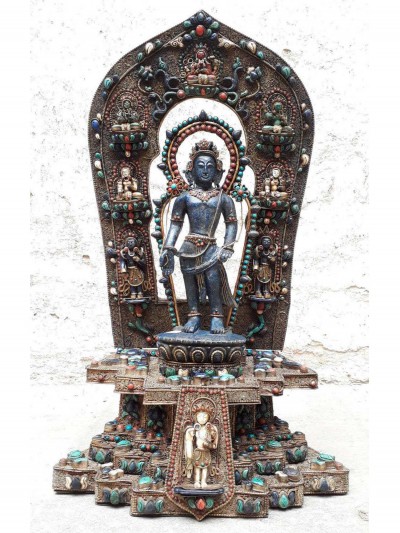 Turquoise Standing Padmapani Avalokiteshvara [metal Setting], [stone Setting]