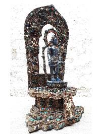 Turquoise Standing Padmapani Avalokiteshvara [metal Setting], [stone Setting]