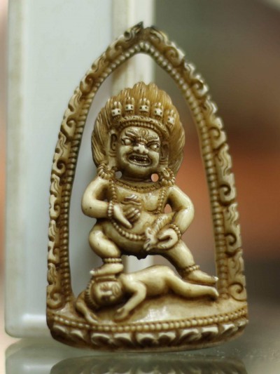 [real Bone Carved], Statue Of Black Jambhala