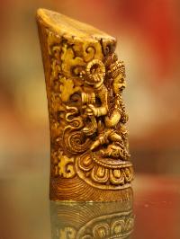 [real Bone Carved] Six Arms Black Mahakala Six Arms
