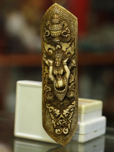 [real Bone] Carved Akash Jogini Plate